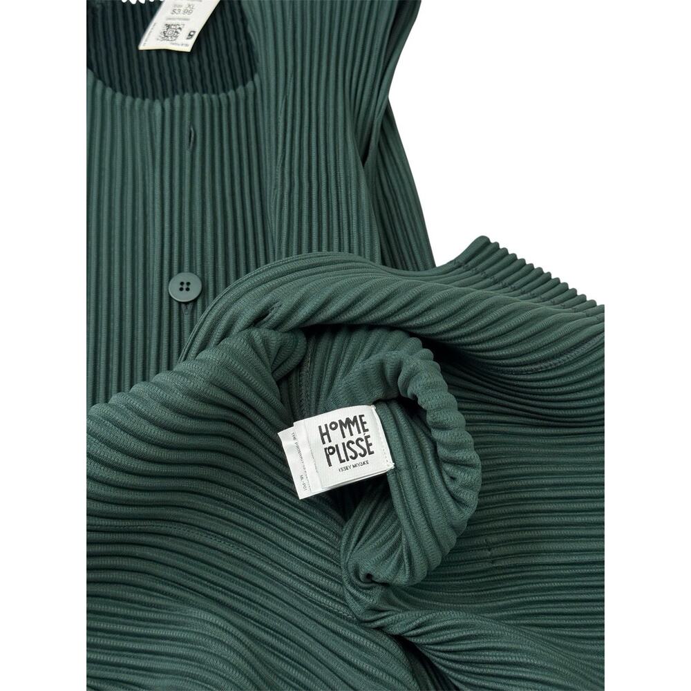 ISSEY MIYAKE HOMME PLISSÉ EVERGREEN V-NECK BUTTON UP TANK TOP VEST SIZE 3 M/L - Picture 8 of 16